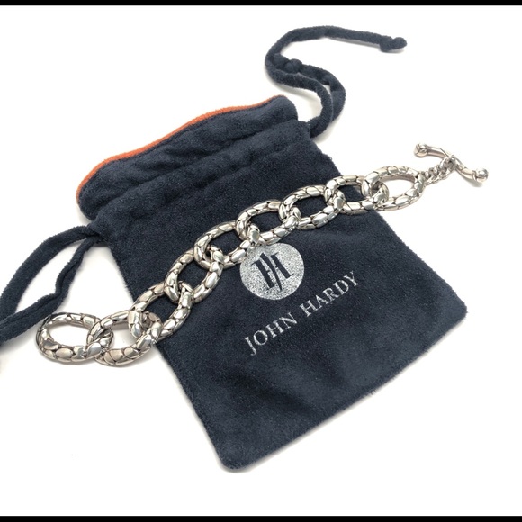 John Hardy Kali Large Oval Link Bracelet .925 - Picture 8 of 8